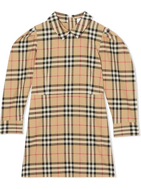 burberry vintage check cotton dress|Burberry short sleeve button up.